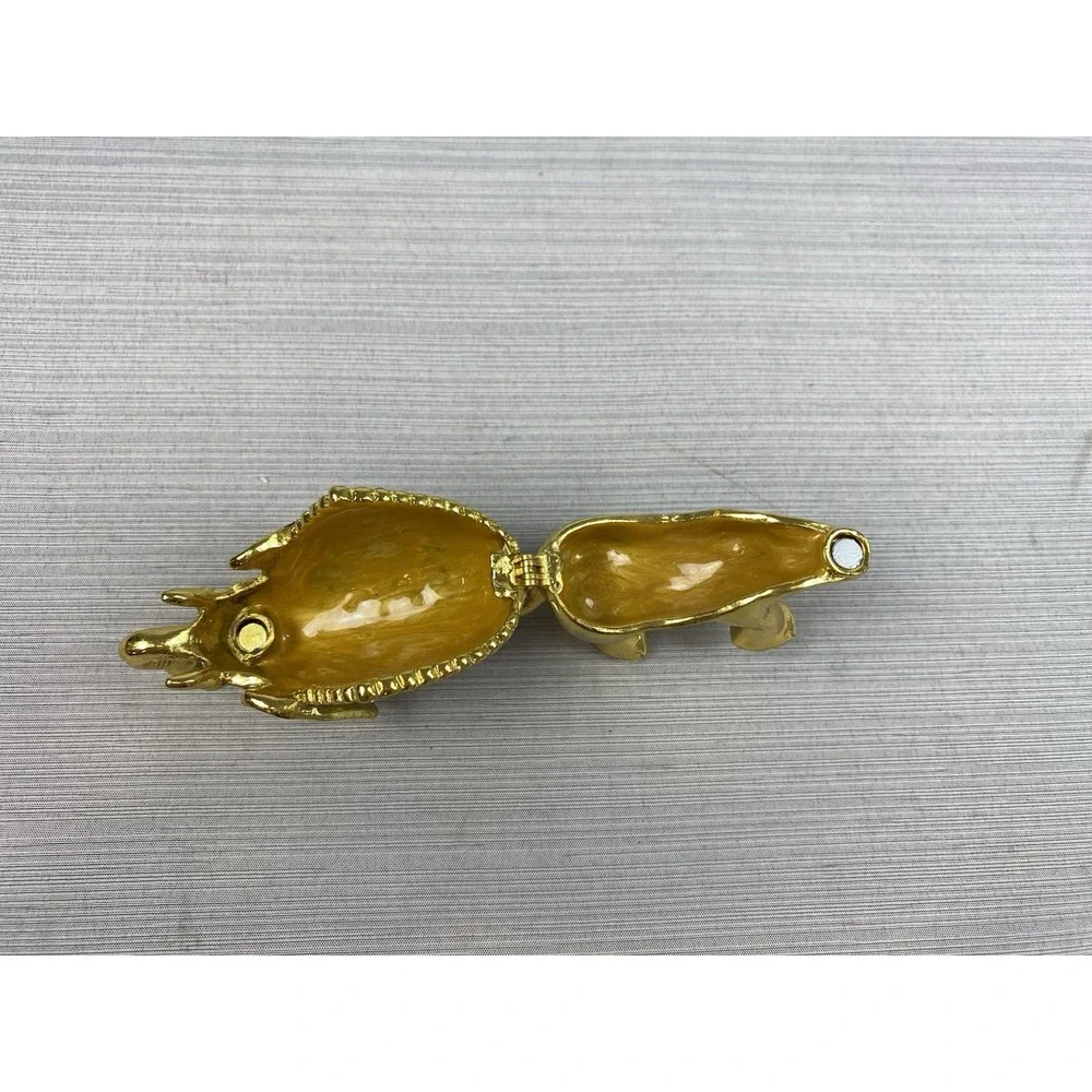 Trinket Box Golden Elephant Bejeweled 4 In‎ Long x 2 In Tall Jewels